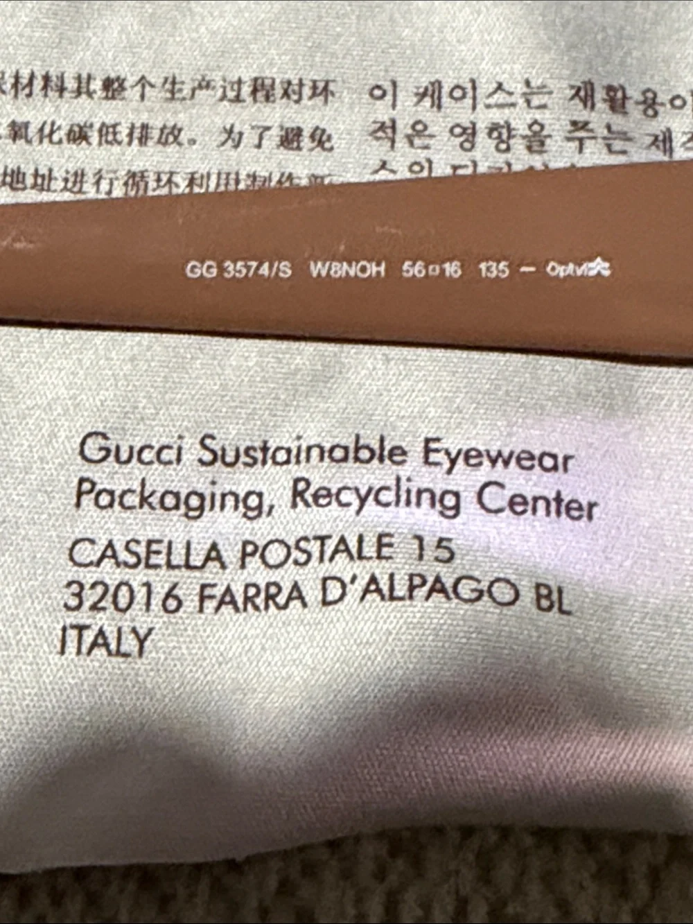 Gucci GG3574/S Brown Gradient Sunglasses w/ Original Case & Dust Cloth